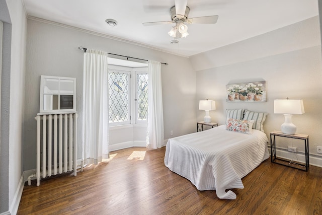 4904 11th Ave S, Minneapolis, MN 55417 - bedroom featuring wood finished floors, ornamental molding, and a ceiling fan