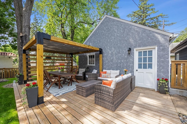 4904 11th Ave S, Minneapolis, MN 55417 - wooden deck featuring an outdoor hangout area and outdoor dining space