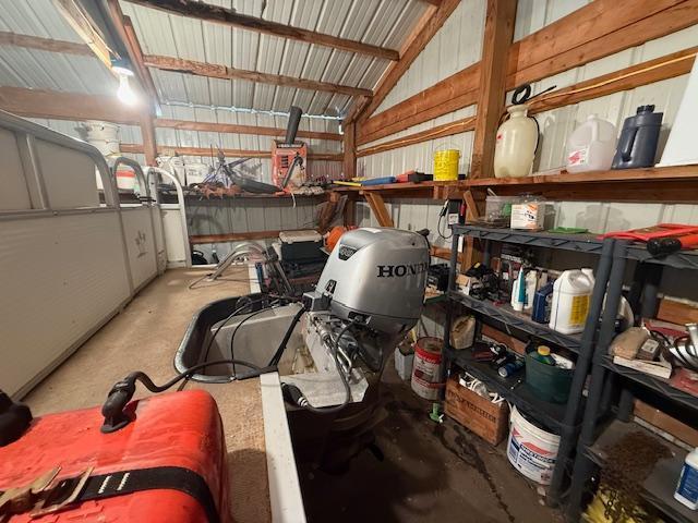 storage featuring a garage