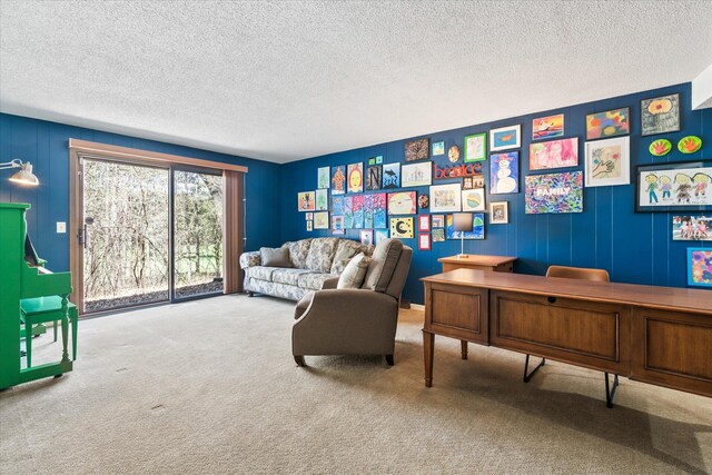 1206 Pinecrest Ln, New Richmond, WI 54017 - carpeted office space with a textured ceiling