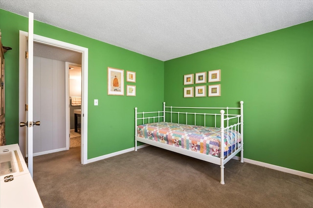 1206 Pinecrest Ln, New Richmond, WI 54017 - carpeted bedroom featuring a textured ceiling and baseboards
