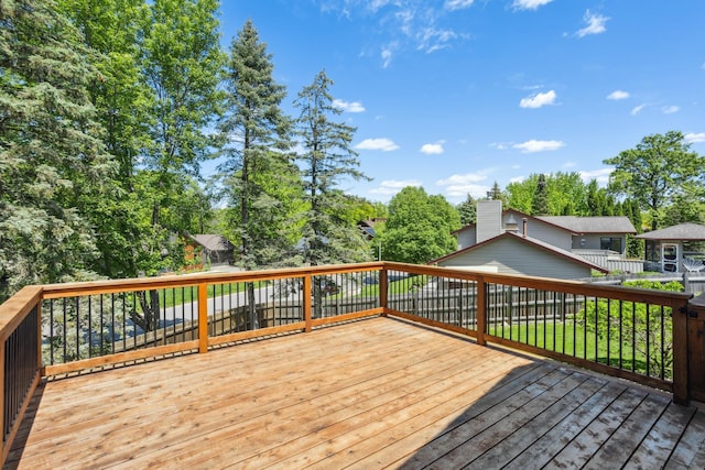 1112 Gabbert Cir, Eagan, MN 55123 - wooden terrace with view of scattered trees
