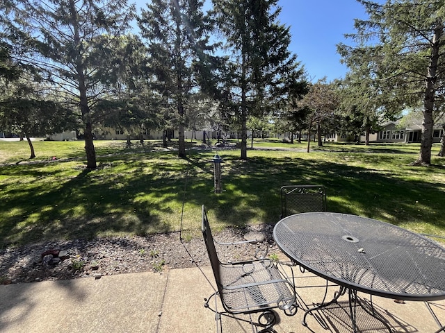 view of grassy yard