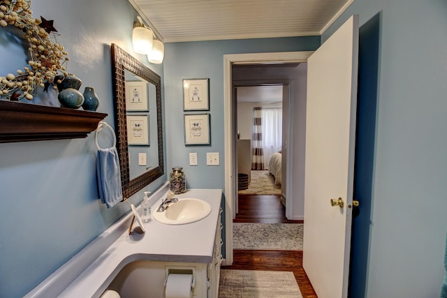 32290 US-71, Menahga, MN 56464 - bathroom with wood finished floors and vanity