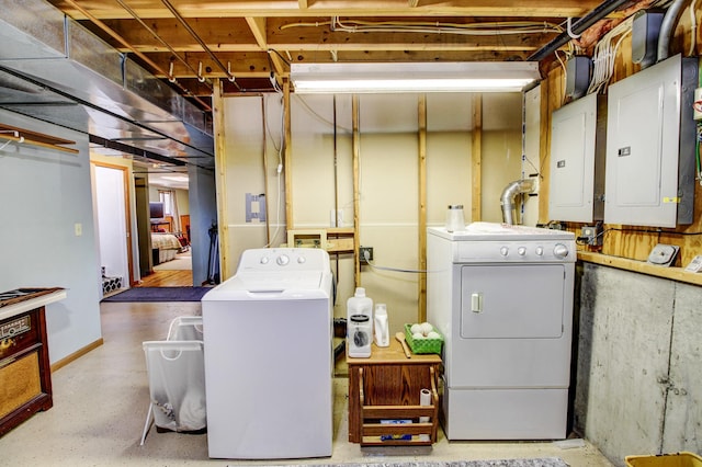 32290 US-71, Menahga, MN 56464 - laundry room featuring electric panel and independent washer and dryer