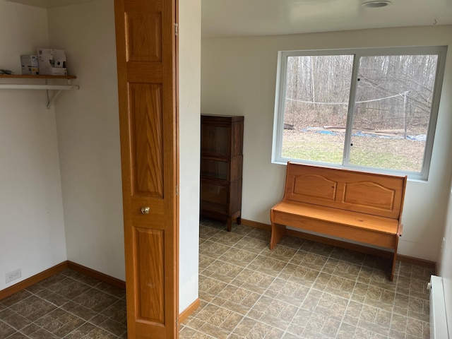 sitting room with baseboards