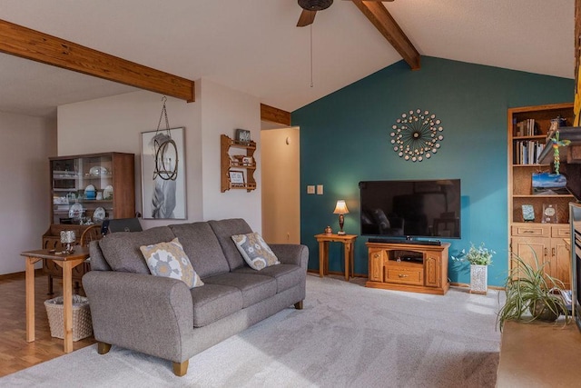 19447 County Road 1, Morris, MN 56267 - living room featuring a ceiling fan and carpet floors
