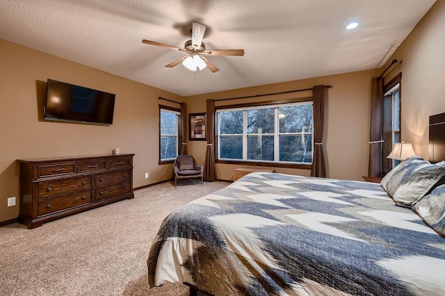 334 143rd Ave NW, Andover, MN 55304 - bedroom featuring light colored carpet, baseboards, ceiling fan, and recessed lighting
