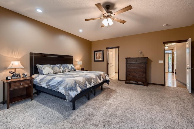 334 143rd Ave NW, Andover, MN 55304 - bedroom featuring light colored carpet, recessed lighting, ceiling fan, vaulted ceiling, and baseboards