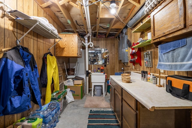 interior space featuring electric panel