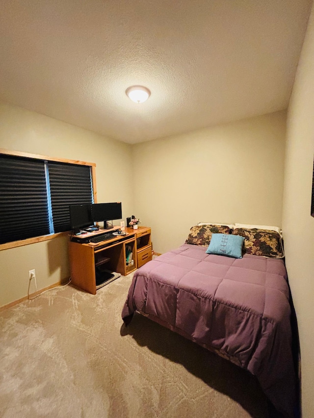1008 Ruby St NW, Alexandria, MN 56308 - bedroom featuring carpet floors, a textured ceiling, and baseboards