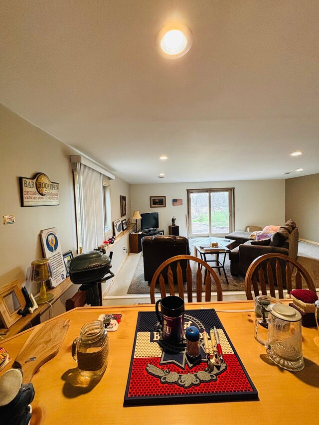 1008 Ruby St NW, Alexandria, MN 56308 - dining area with wood finished floors and recessed lighting