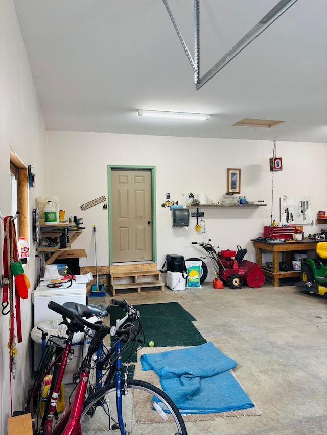 1008 Ruby St NW, Alexandria, MN 56308 - garage with a workshop area