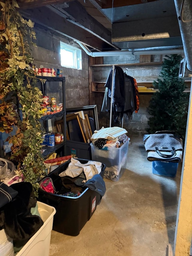 view of basement