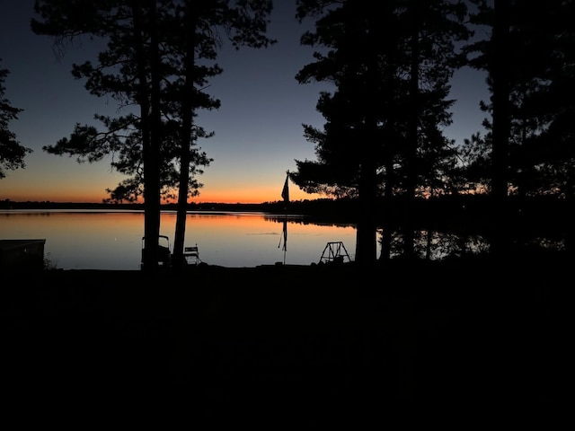 water view with a boat dock