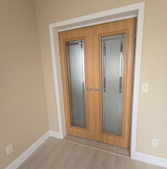 doorway to property with french doors
