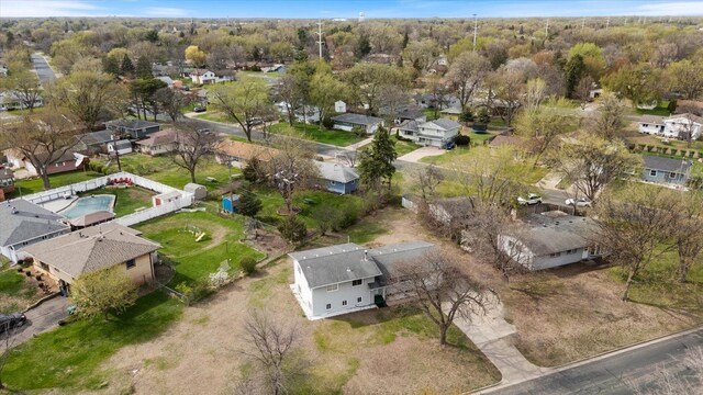 drone / aerial view with a residential view