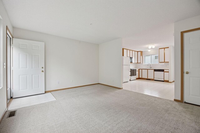 9110 Terra Verde Trl, Eden Prairie, MN 55347 - unfurnished living room with a sink, light colored carpet, and baseboards