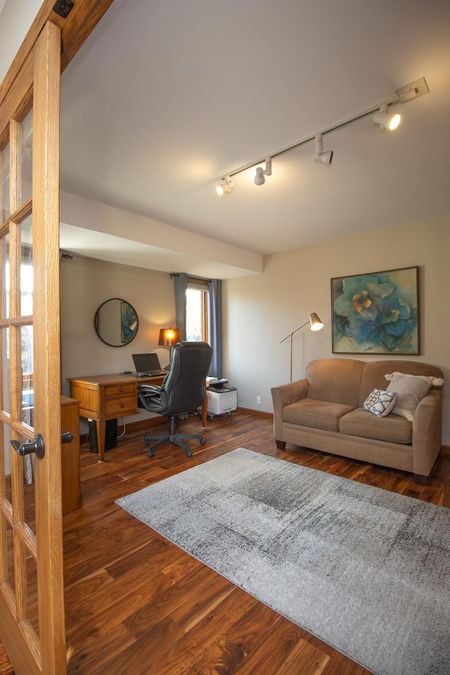 4360 France Ave S Unit 2, Edina, MN 55410 - living area with rail lighting and wood finished floors