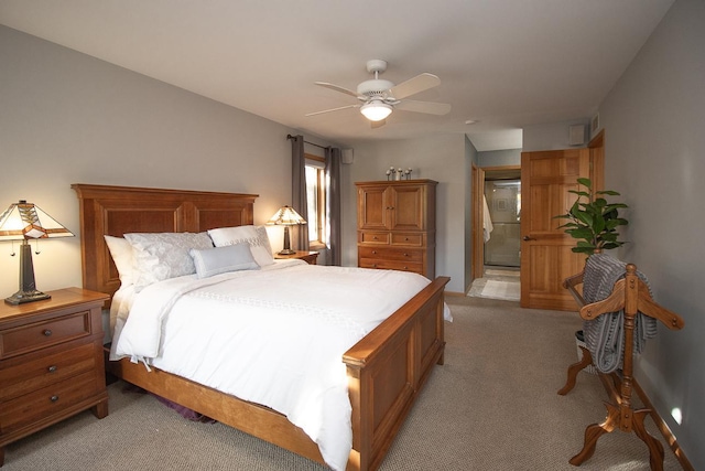 4360 France Ave S Unit 2, Edina, MN 55410 - bedroom featuring a ceiling fan and light carpet