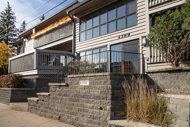 4360 France Ave S Unit 2, Edina, MN 55410 - view of property exterior featuring stairway and a balcony