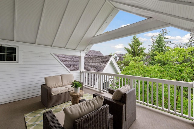 205 Mill St Unit S301, Excelsior, MN 55331 - view of patio / terrace with outdoor lounge area and a balcony