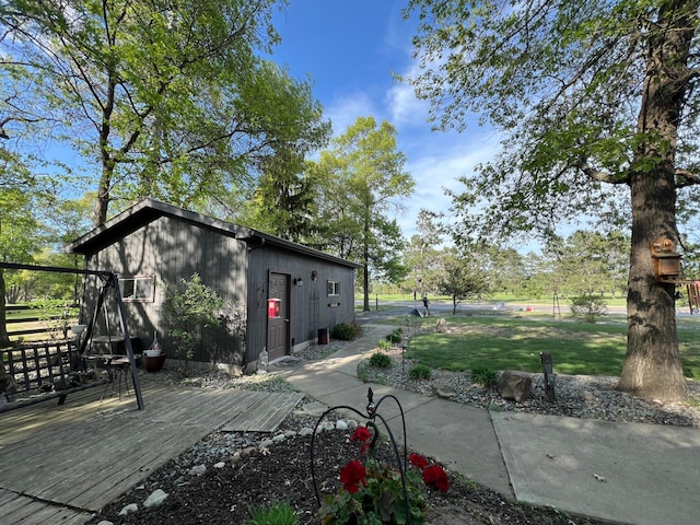 view of patio featuring a deck