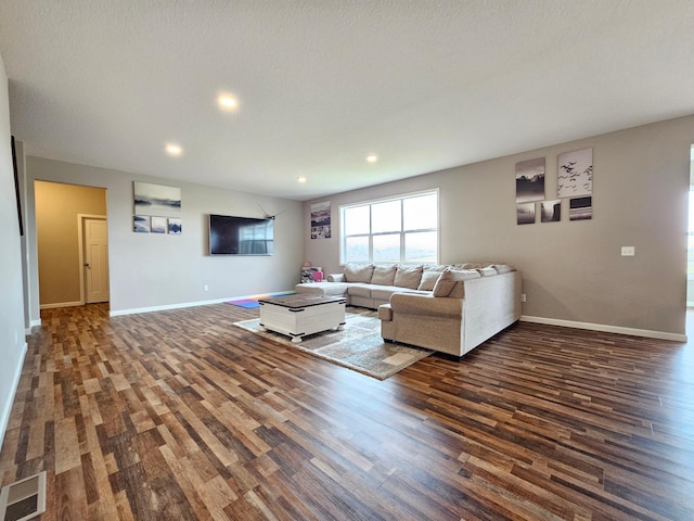 2505 Jaber Ave NE, Saint Michael, MN 55376 - living room with wood finished floors, baseboards, and recessed lighting