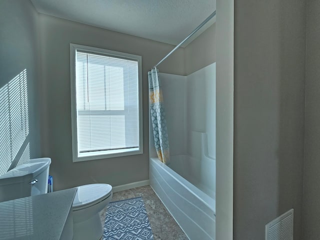 2505 Jaber Ave NE, Saint Michael, MN 55376 - full bath featuring toilet, shower / bath combo, and baseboards