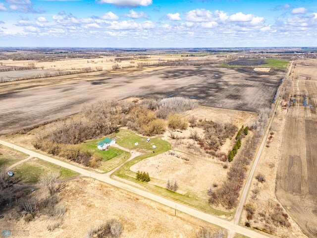 aerial view featuring a rural view