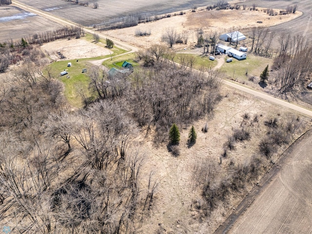aerial view featuring a rural view