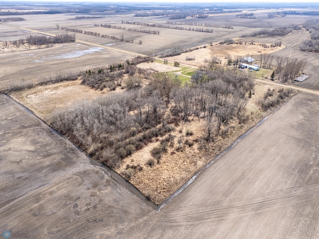 bird's eye view with a rural view