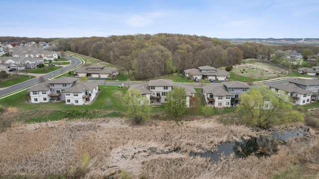 bird's eye view with a residential view
