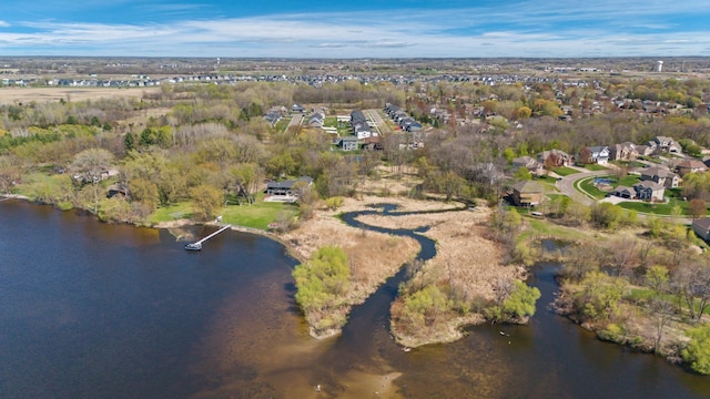 7387 Old Mill Rd, Centerville, MN 55038 - aerial view of property's location featuring a large body of water and a tree filled landscape