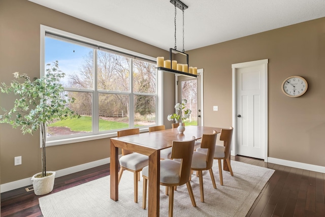7387 Old Mill Rd, Centerville, MN 55038 - dining area with plenty of natural light and dark wood-type flooring