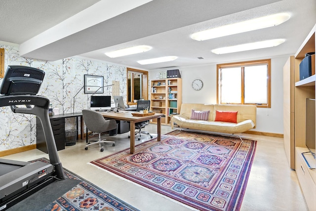 4721 Lake Harriet Pkwy, Minneapolis, MN 55419 - home office featuring wallpapered walls and baseboards