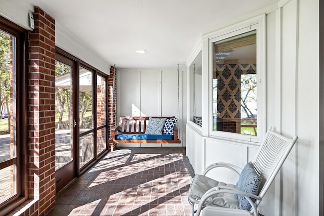 4721 Lake Harriet Pkwy, Minneapolis, MN 55419 - sunroom featuring a decorative wall and brick patterned floors