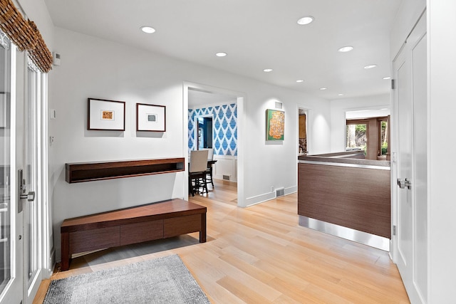 4721 Lake Harriet Pkwy, Minneapolis, MN 55419 - hall featuring recessed lighting and light wood-style floors