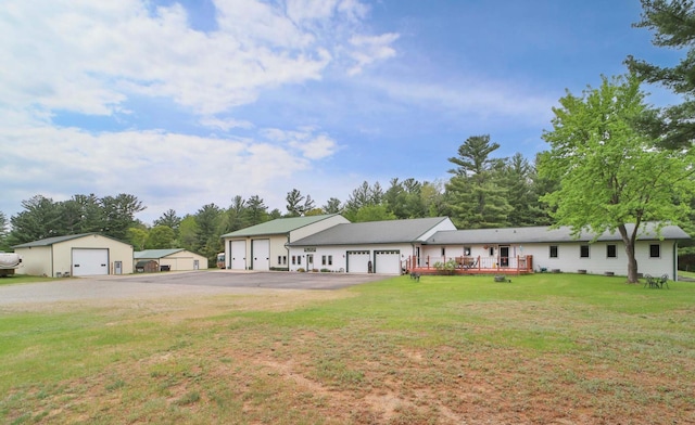 7717 Lake May Rd NW, Walker, MN 56433 - single story home featuring a front lawn and a deck