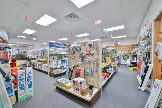 7717 Lake May Rd NW, Walker, MN 56433 - misc room with a drop ceiling and carpet flooring