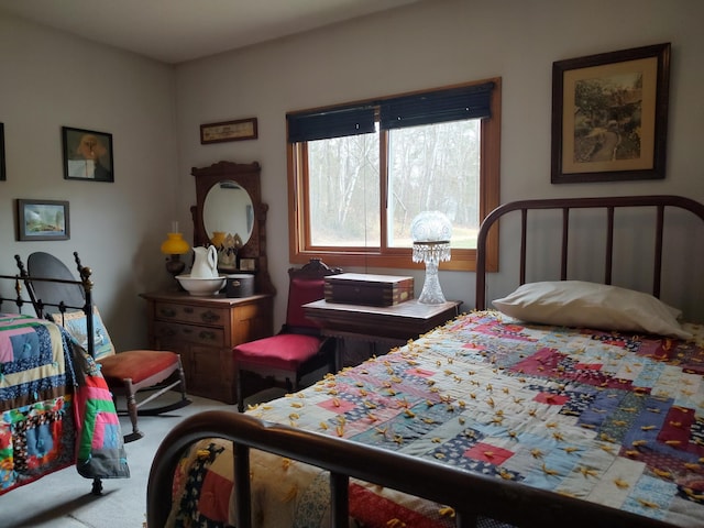 bedroom with carpet