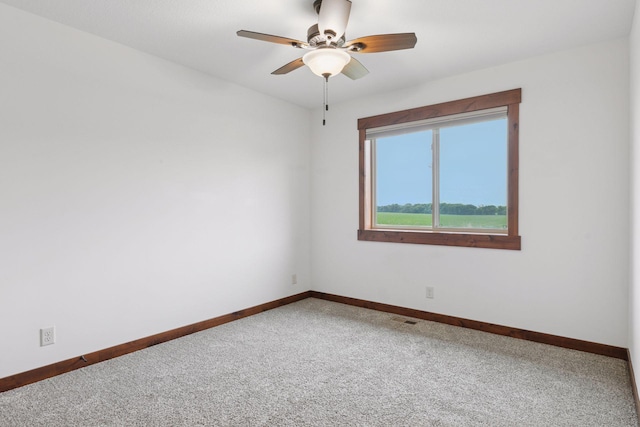 116 Wheat Field Ln, New Richmond, WI 54017 - spare room featuring carpet floors and a ceiling fan