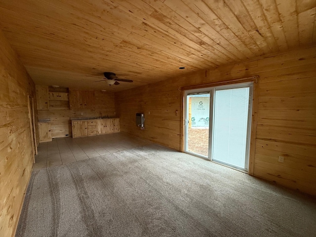 52325 County Road 31, Wirt, MN 56688 - additional living space with wood walls, ceiling fan, and wooden ceiling