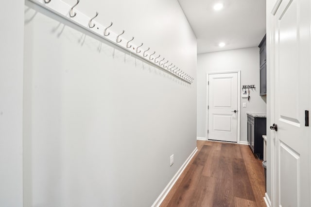 11504 Yuma Ln N, Dayton, MN 55369 - hallway with dark wood-style flooring, recessed lighting, and baseboards