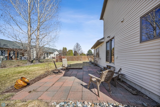 view of patio / terrace with fence