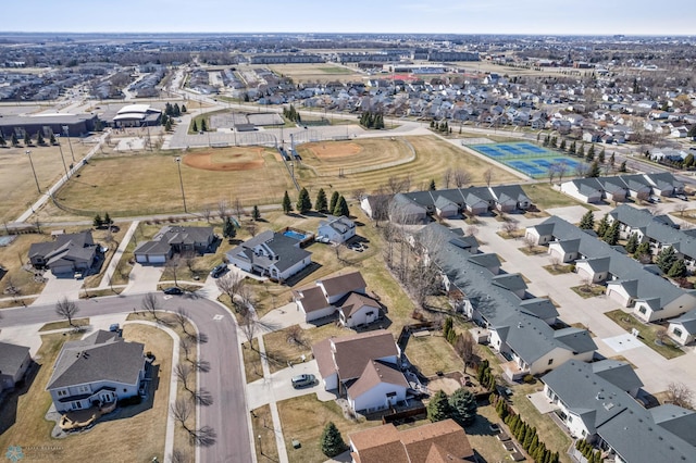 bird's eye view with a residential view