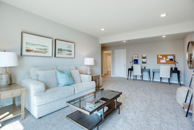 17232 Durham Dr, Lakeville, MN 55044 - carpeted living area with recessed lighting and baseboards