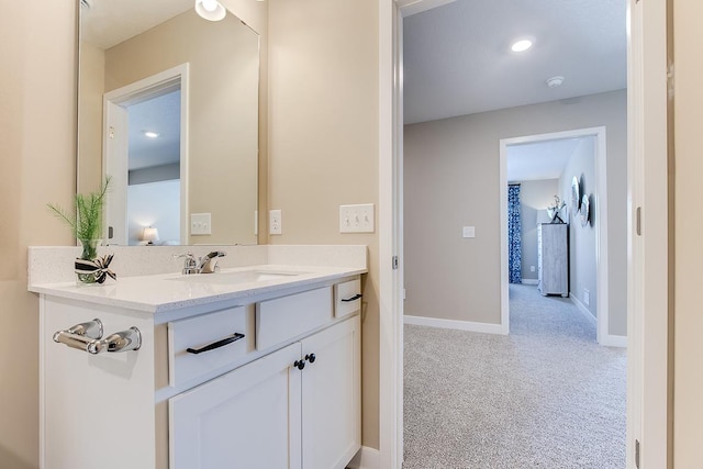 17232 Durham Dr, Lakeville, MN 55044 - bathroom featuring baseboards and vanity