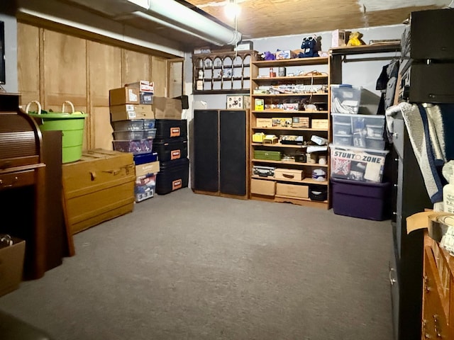 view of storage area