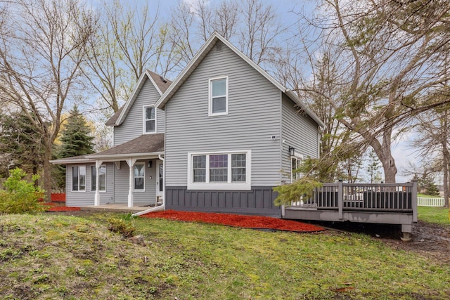 2125 Lonsdale Blvd W, Webster Twp, MN 55057 - back of house with a yard and a deck